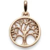 Anhänger Amulett Baum Lebensbaum aus 585 Gold Rotgold 23x14,5mm