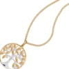 Anhänger Amulett Baum Lebensbaum mit Brillanten 0.06Ct 585 Gelbgold 24,7mm