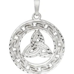 Anhänger Amulett Triquetra Ø 35,7mm aus 925 Silber mattiert Silberanhänger