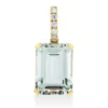 Anhänger aus 750 Gelbgold Amethyst 6,8ct grün 5 Brillanten 0,1ct TW-SI 21,9x8,6mm