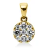 Anhänger aus 750 Gelbgold 4 Brillanten 0,33ct TW-SI 5 Brillanten 0,1ct TW-SI