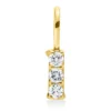 Anhänger aus 750 Gold Gelbgold 3 Brillanten 0,07ct W-SI 11x1,9mm mit Öse