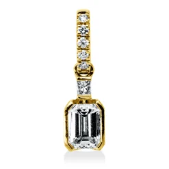Anhänger aus 750 Gold Gelbgold 7 Diamanten 0,35ct TW-VSI 14,9x4,1mm mit Öse