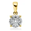 Anhänger aus 750 Gold Gelbgold 5 Diamanten 0,22ct TW-SI 10x5mm mit Öse