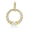 Anhänger aus 585 Gold Gelbgold 23 Diamanten 0,21ct W-SI/PI 15x10,2mm mit Öse
