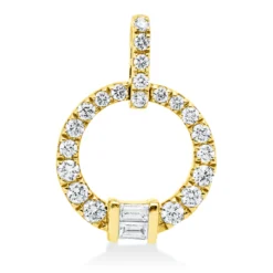 Anhänger aus 585 Gold Gelbgold 23 Diamanten 0,21ct W-SI/PI 15x10,2mm mit Öse