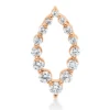 Anhänger aus 750 Gold Rotgold 14 Diamanten 0,34ct TW-SI 16,1x8,3mm