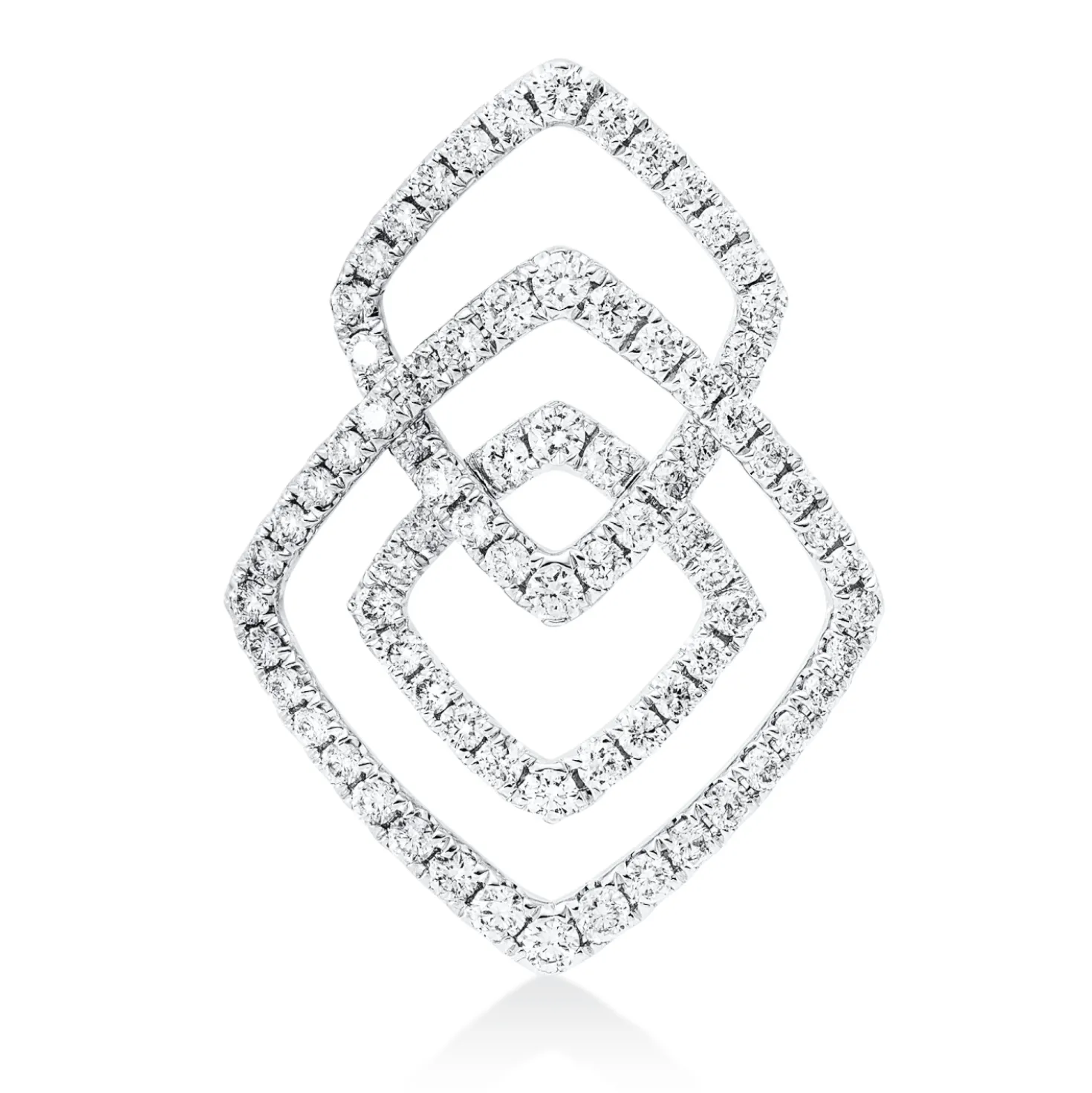Anhänger aus 750 Gold Weißgold 78 Brillanten 0,71ct TW-SI 24,7x18mm