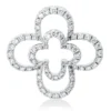 Anhänger aus 750 Gold Weißgold 68 Brillanten 0,62ct TW-SI 20x20mm