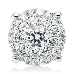 Anhänger aus 750 Gold Weißgold 28 Brillanten 0,53ct F-VSI 9x9mm