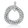 Anhänger aus 750 Gold Weißgold 76 Brillanten 0,95ct TW-VSI 21,9x18,5mm mit Öse