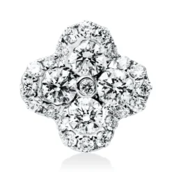 Anhänger aus 750 Gold Weißgold 25 Brillanten 0,51ct TW-VSI/SI 9,7x9,8mm