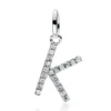 Anhänger aus 750 Gold Weißgold 20 Brillanten 0,04ct TW-SI 15x6mm mit Öse