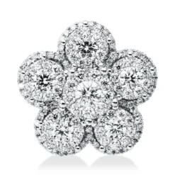 Anhänger aus 750 Gold Weißgold 120 Brillanten 1,17ct F-VSI 16,8x17,1mm