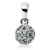 Anhänger aus 750 Gold Weißgold 9 Diamanten 0,18ct TW-SI 10,7x5,4mm mit Öse