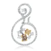 Anhänger aus 750 Gold Weißgold 87 Diamanten 1,16ct 27,9x17,1mm