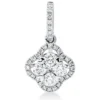 Anhänger aus 750 Gold Weißgold 36 Diamanten 0,47ct TW-SI 18x9,9mm mit Öse