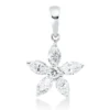 Anhänger aus 750 Gold Weißgold 6 Diamanten 0,65ct 17,3x11,4mm mit Öse