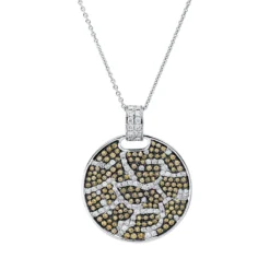 Anhänger aus 750 Gold Weißgold 241 Diamanten 1,51ct 20,6x13,7mm