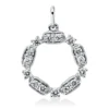 Anhänger aus 750 Gold Weißgold 15 Diamanten 0,26ct TW-SI 18x13,3mm mit Öse