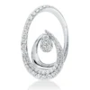 Anhänger aus 750 Gold Weißgold 59 Diamanten 0,62ct TW-SI 25,2x16mm
