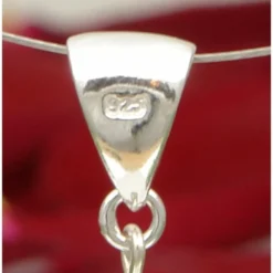 Anhänger aus mattem Onyx & 925 Silber, schwarz, Kugel Kettenanhänger