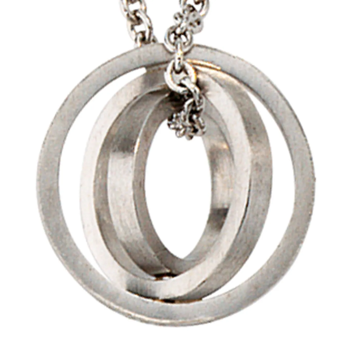 Anhänger aus 950 Platin ein Ring eingelegt im Anderen für Damen