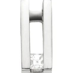 Anhänger aus 950 Platin mattiert mit Diamant Caree-Schliff 0,15 Ct. W-SI