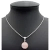 Anhänger aus Rosenquarz & 925er Silber, facettiert, rose