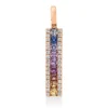Anhänger aus 750 Rotgold 9 Saphire 0,47ct mehrfarbig 32 Brillanten 0,14ct TW-SI