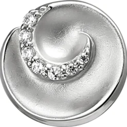Anhänger aus 925 Silber mattiert mit 7 Zirkonia Silberanhänger Halsschmuck