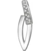 Anhänger aus 925 Silber mattiert mit 10 Zirkonia Silberanhänger Halsschmuck