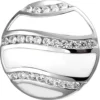 Anhänger aus 925 Silber mit 24 weißen Zirkonia & Emaille-Einlagen weiß rund