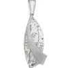 Anhänger aus 925 Silber 10,6x28,7mm teilmattiert gehämmert Halsschmuck