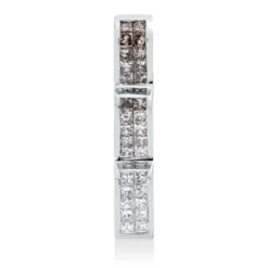 Anhänger aus 750 Weißgold 30 Diamanten Prinzess-Schliff 1ct fancy 28,7x5mm