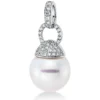 Anhänger aus 750 Weißgold Südsee-Perle 12mm weiß 41 Brillanten 0,22ct W-SI
