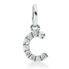 Anhänger Buchstabe C aus 750 Weißgold 9 Brillanten 0,04ct W-SI 9,8x4,3mm mit Öse