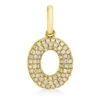 Anhänger Buchstabe O aus 750 Gelbgold 73 Brillanten 0,53ct W-SI 14x7,7mm