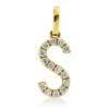 Anhänger Buchstabe S aus 750 Gelbgold 14 Brillanten 0,1ct W-SI 15,1x15,5mm