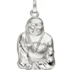 Anhänger Buddha aus echtem 925 Silber rhodiniert teilmattiert Silberanhänger