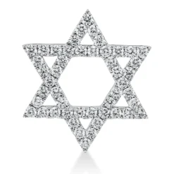 Anhänger David Stern aus 750 Weißgold 48 Brillanten 2,42ct TW-SI 29,8x25,5mm