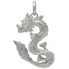 Anhänger Drache Dragon 30x16,4mm aus 925 Sterling Silber rhodiniert