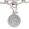 Anhänger Einhänger Charm Kugel mit Zirkonia 925 Silber, 11.2mm, Damen