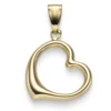 Anhänger Einhänger Halsschmuck Herz 18mm aus 585 Gold Gelbgold glänzend