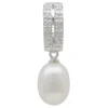 Anhänger Einhänger Süßwasser Perle 11mm & 10 Zirkonia weiß 925 Silber Damen