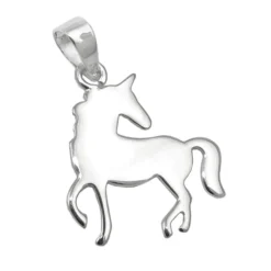 Anhänger Einhorn 16x14mm aus 925 Silber schlicht flach glänzend