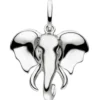 Anhänger Elefant Elefantkopf aus 925 Silber Halschmuck glänzend 21x21mm