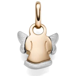 Anhänger Engel Engelchen 16,5x10mm 585 Gold Weißgold & Rotgold bicolor schlicht