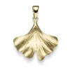 Anhänger Ginko Ginkoblatt 19x24mm Halsschmuck aus 585 Gold Gelbgold