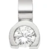 Anhänger Halbkreis aus 950 Platin mattiert mit Diamant Brillant 0,19ct. W-SI